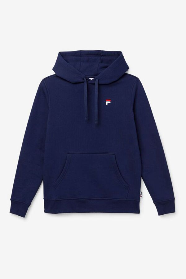 Fila Godfrey Hooded Men's Sweatshirts - Navy,NZ 345-72018